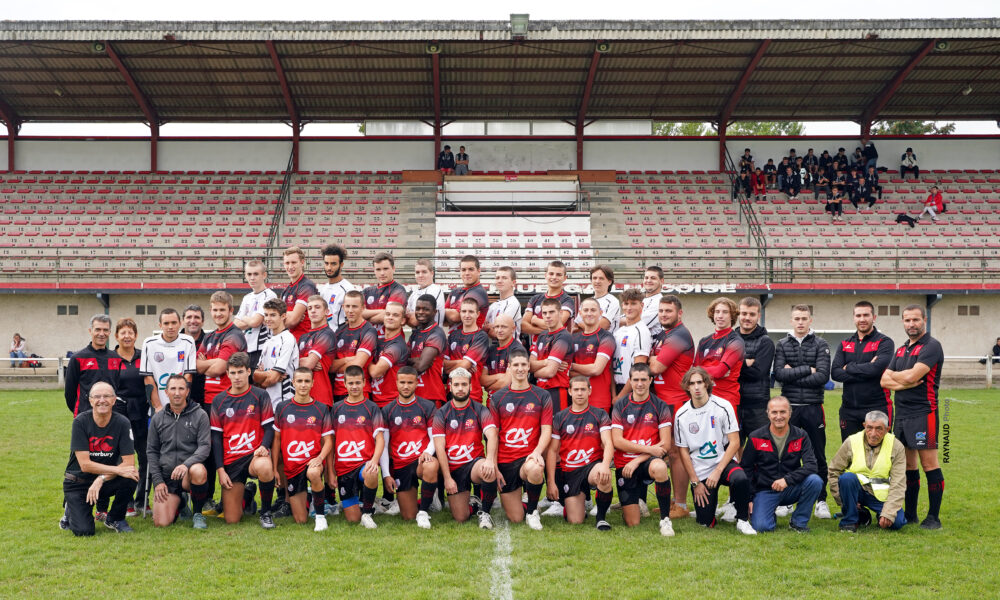 Maillot Rugby Gaillac 2001 Centenaire – Porté N°12 – ROC SPORT Rouge – Taille M