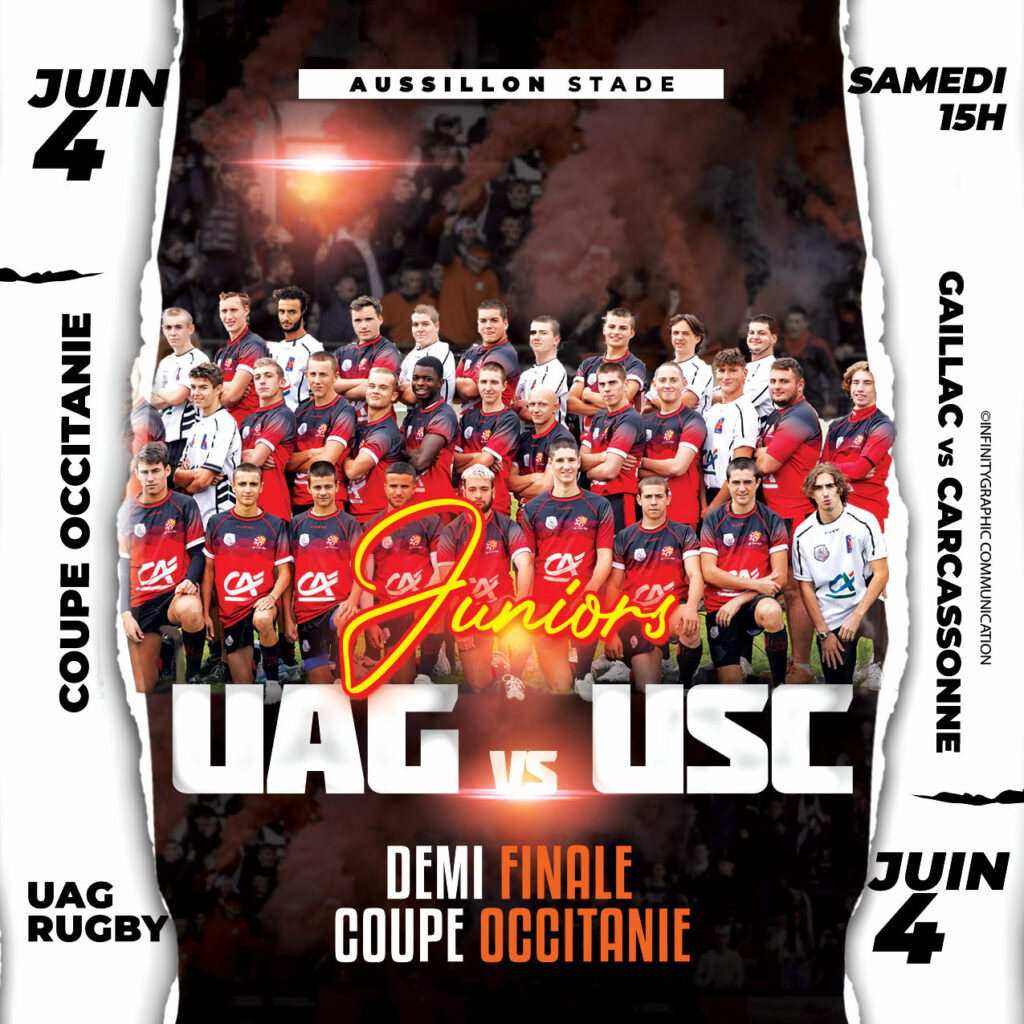 Maillot Rugby Vintage UAG Gaillac 2001 – ROC SPORT Rouge – Taille XL Homme