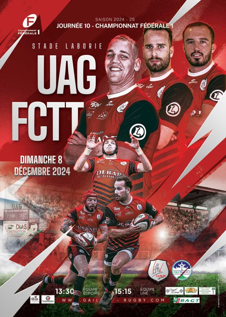 Affiche du match GAILLAC vs TOEC TOAC FCT - Dimanche 8 décembre 2024