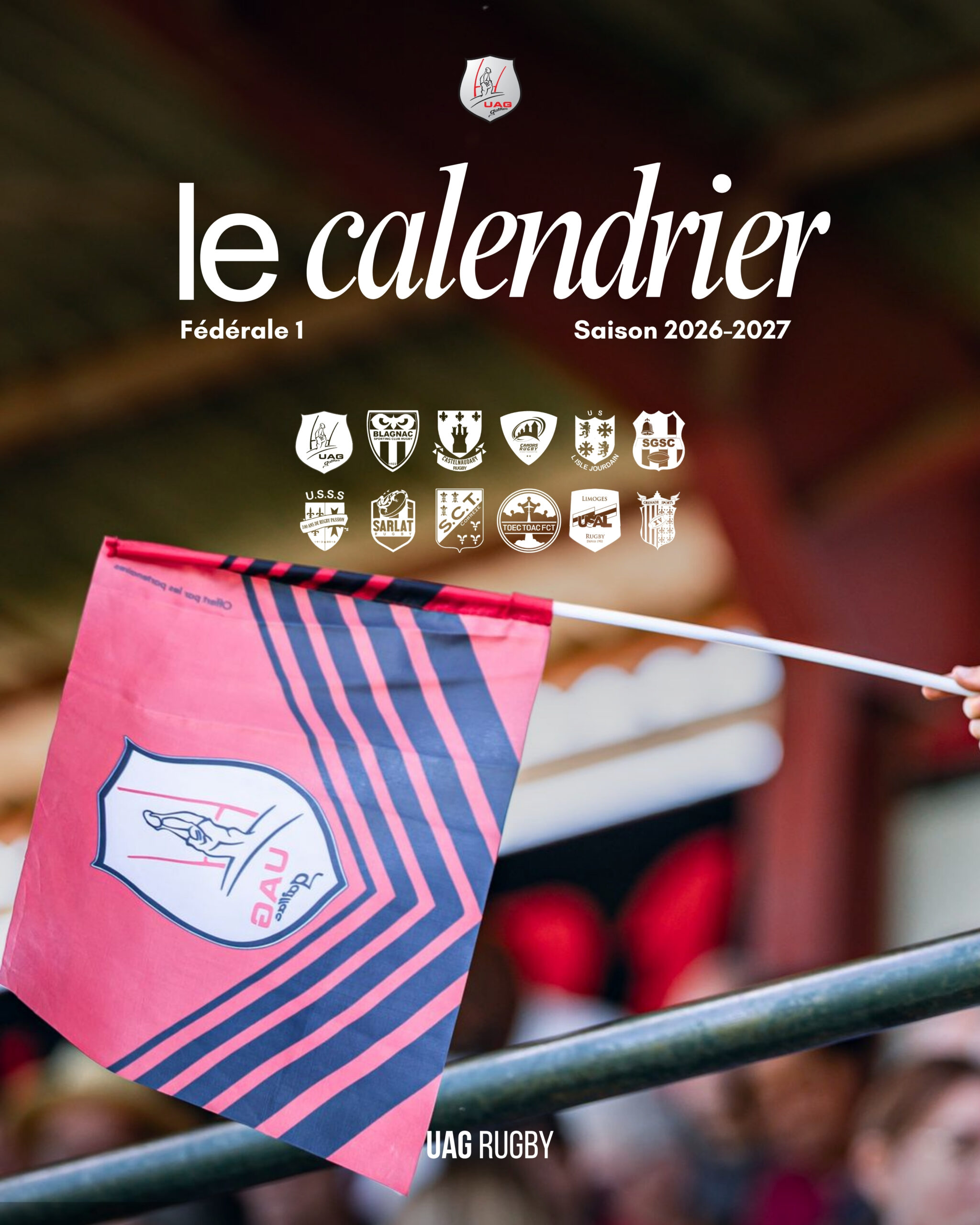 Calendrier UAG Rugby saison 2026-2027